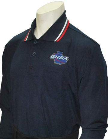 GHSA Softball/Baseball Umpire Long Sleeve Shirt - Navy