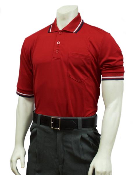 Performance Mesh Umpire Short Sleeve Shirt - Red