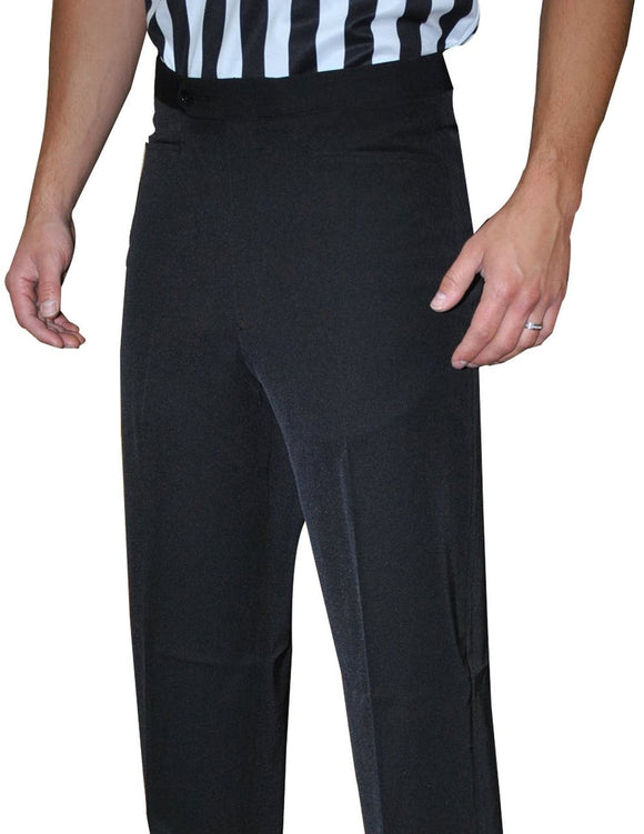 Men's 4-Way Stretch Black Flat Front Pants w/ Western Cut Pockets