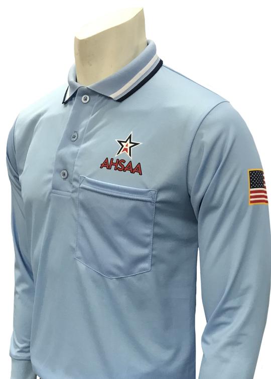 AHSAA Baseball/Softball Umpire Long Sleeve Shirt - Powder Blue