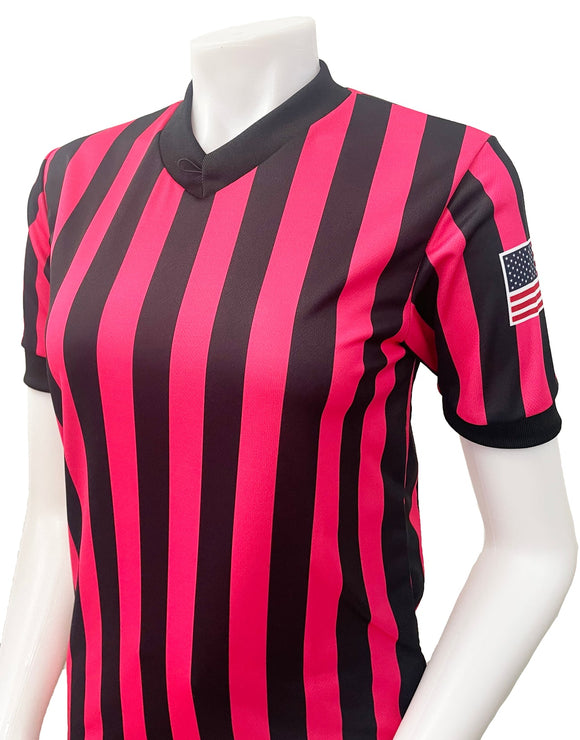 Pink Performance Mesh Basketball Women's Referee Shirt