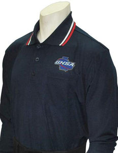 GHSA Softball/Baseball Umpire Long Sleeve Shirt - Navy