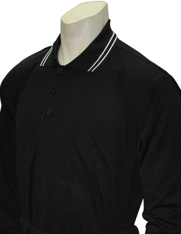 Performance Mesh Umpire Long Sleeve Shirt - Black