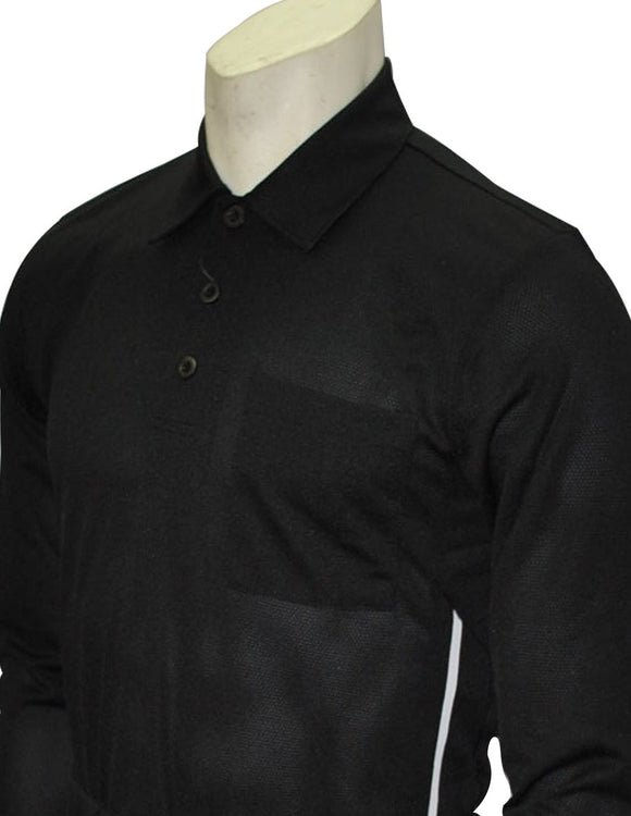Old Style Major League Style Long Sleeve Umpire Shirt - Black