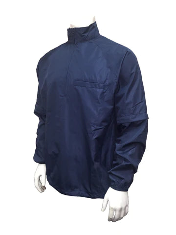 Smitty Major League Style Lightweight Convertible Sleeve Umpire Jacket Navy