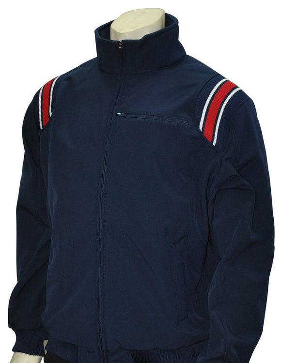 Thermal Fleece Baseball/Softball Jacket - Navy with Red