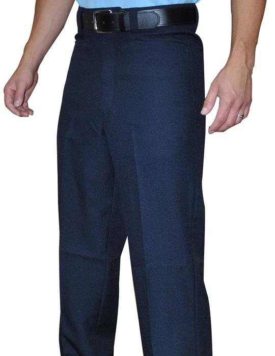Flat Front Combo Pants- Navy