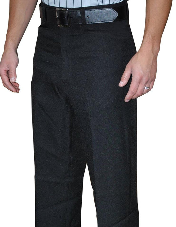 Men's 100% Polyester Flat Front Pants w/ Slash Pockets with Belt Loops