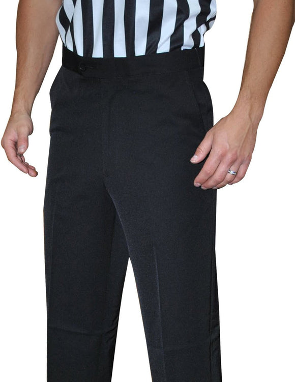 Men's 100% Polyester Flat Front Pants w/ Slash Pockets