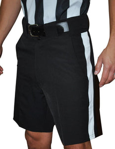 Smitty Black Football Shorts with 1 1/4' Stripe- 4 Way Stretch