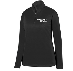 Precision Officials Women's Qtr Zip - Black