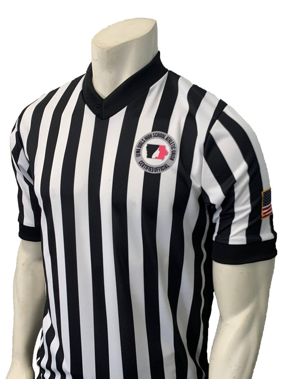 IGHSAU Basketball Men's Referee Shirt with Side Panels