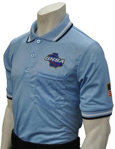 GHSA Softball/Baseball Umpire Short Sleeve Shirt - Powder Blue