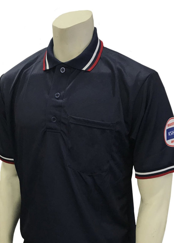 KSHSAA Baseball/Softball Umpire Short Sleeve Shirt - Navy