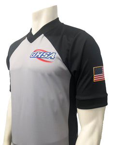 NEW Grey GHSA Basketball "Body-Flex" Men's Referee Shirt