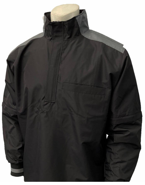 New Smitty Major League Style Lightweight Convertible Sleeve Umpire Jacket Black