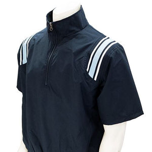 1/2 Sleeve Pullover Jacket w/ Half Zipper - Navy with Powder