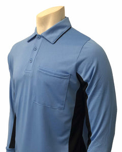 Smitty "Major League" Body-Flex Style Umpire Long Sleeve Shirt - Sky Blue